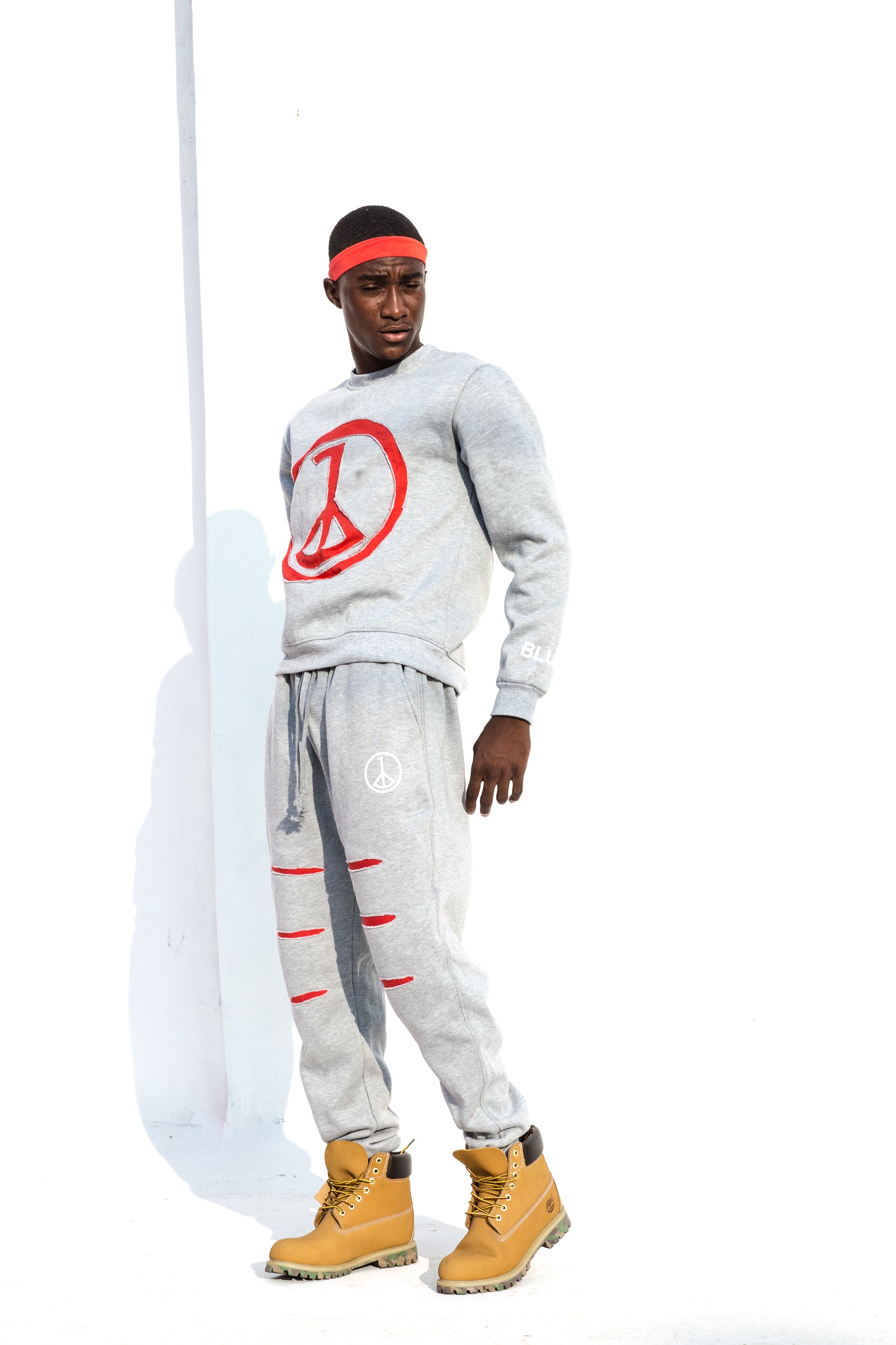 Male model wearing Andre Blunt Originals set