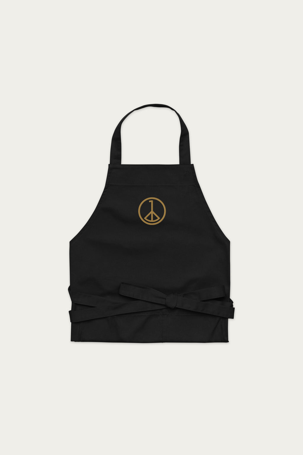 Andre Blunt cotton apron in black, alternate view