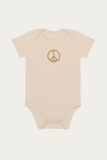 Baby Bodysuit, Natural by Andre Blunt, front, on a Cloud White ground