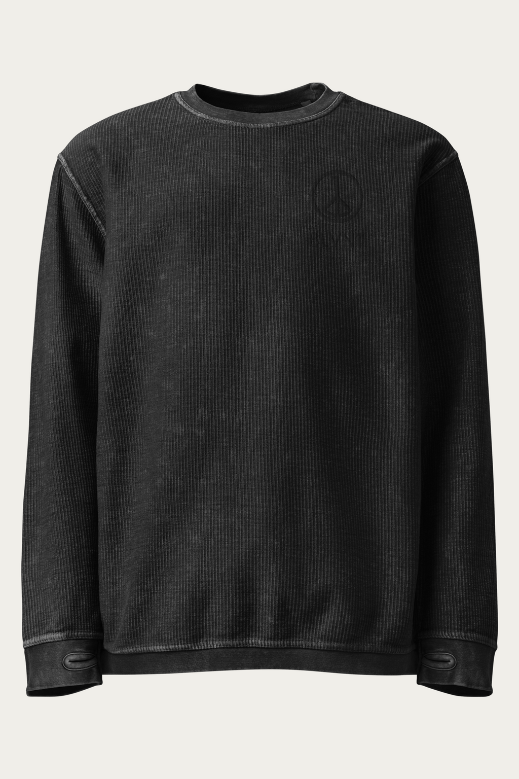 BLVNT Cord Sweatshirt, Black, front