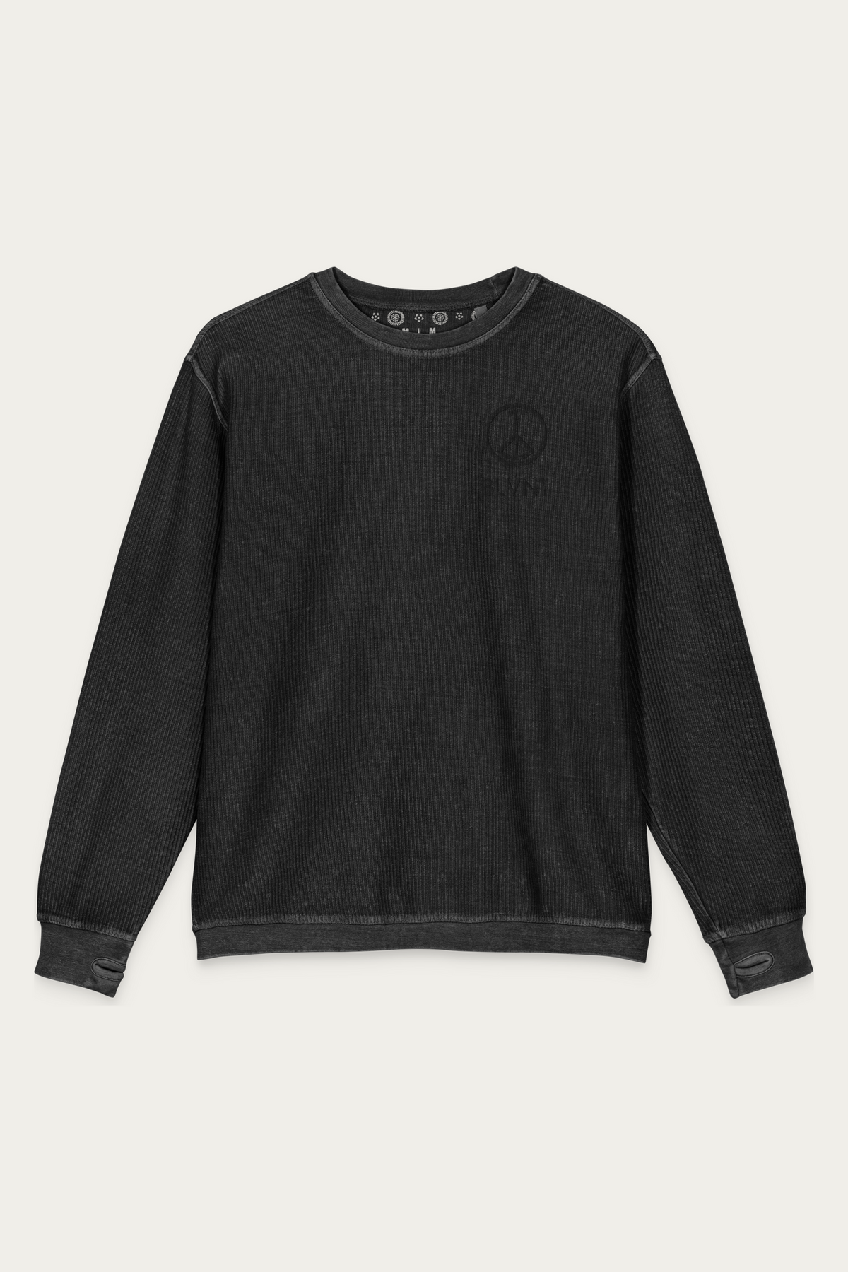 BLVNT Cord Sweatshirt, Black, front