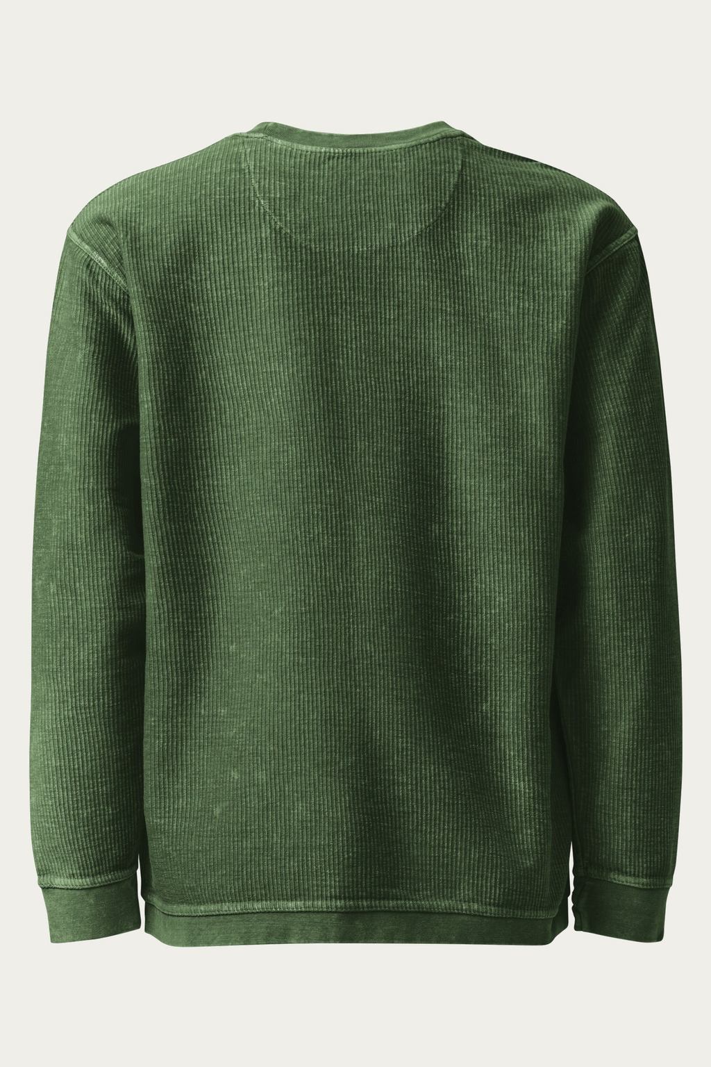 BLVNT Cord Sweatshirt, Green, back