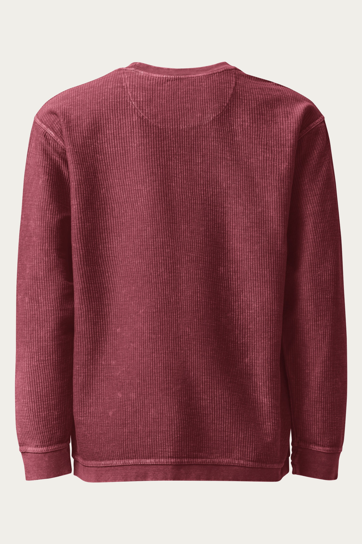 BLVNT Cord Sweatshirt, Maroon, back
