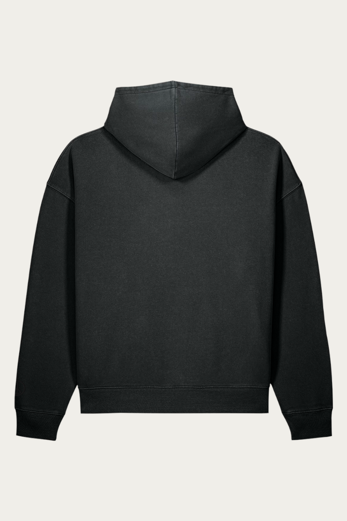 BLVNT Garment-Dyed Hoodie, Black Rock, back