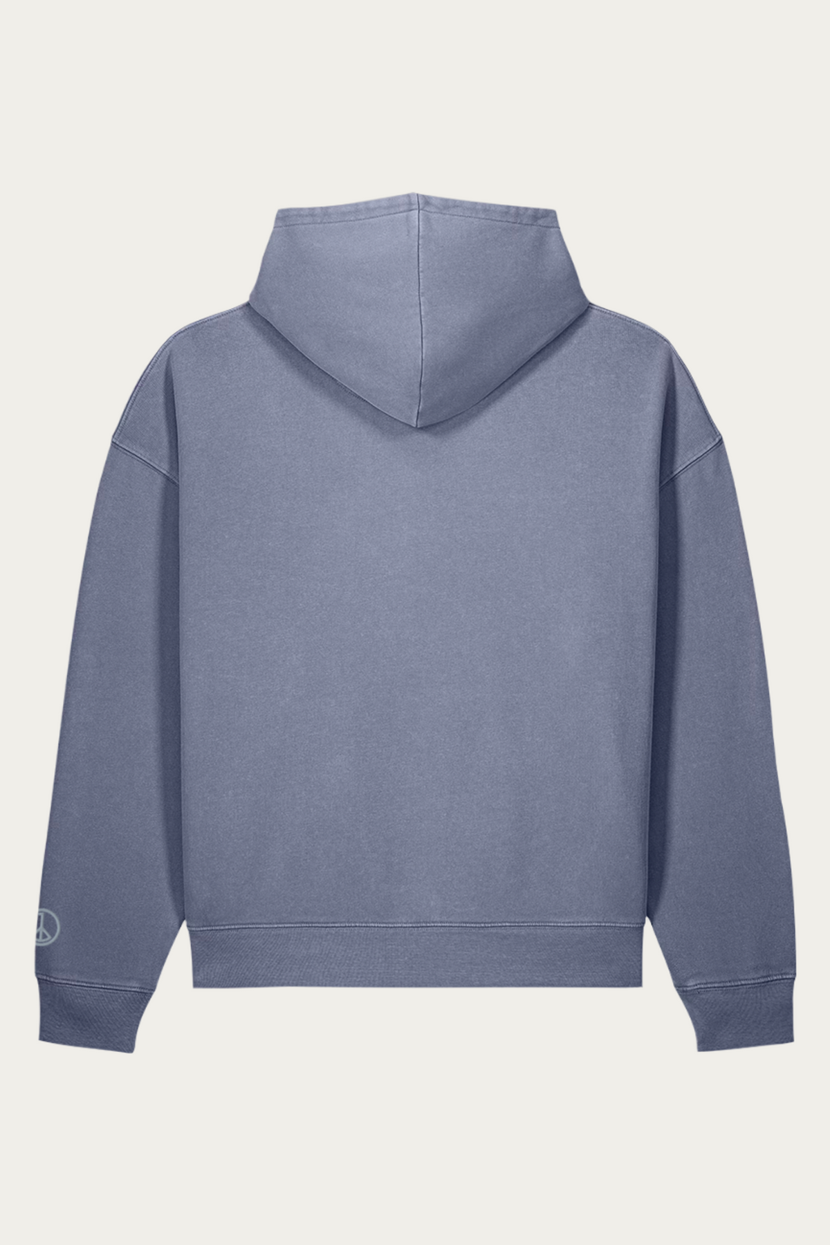 BLVNT Garment-Dyed Hoodie, Blue Grey, back