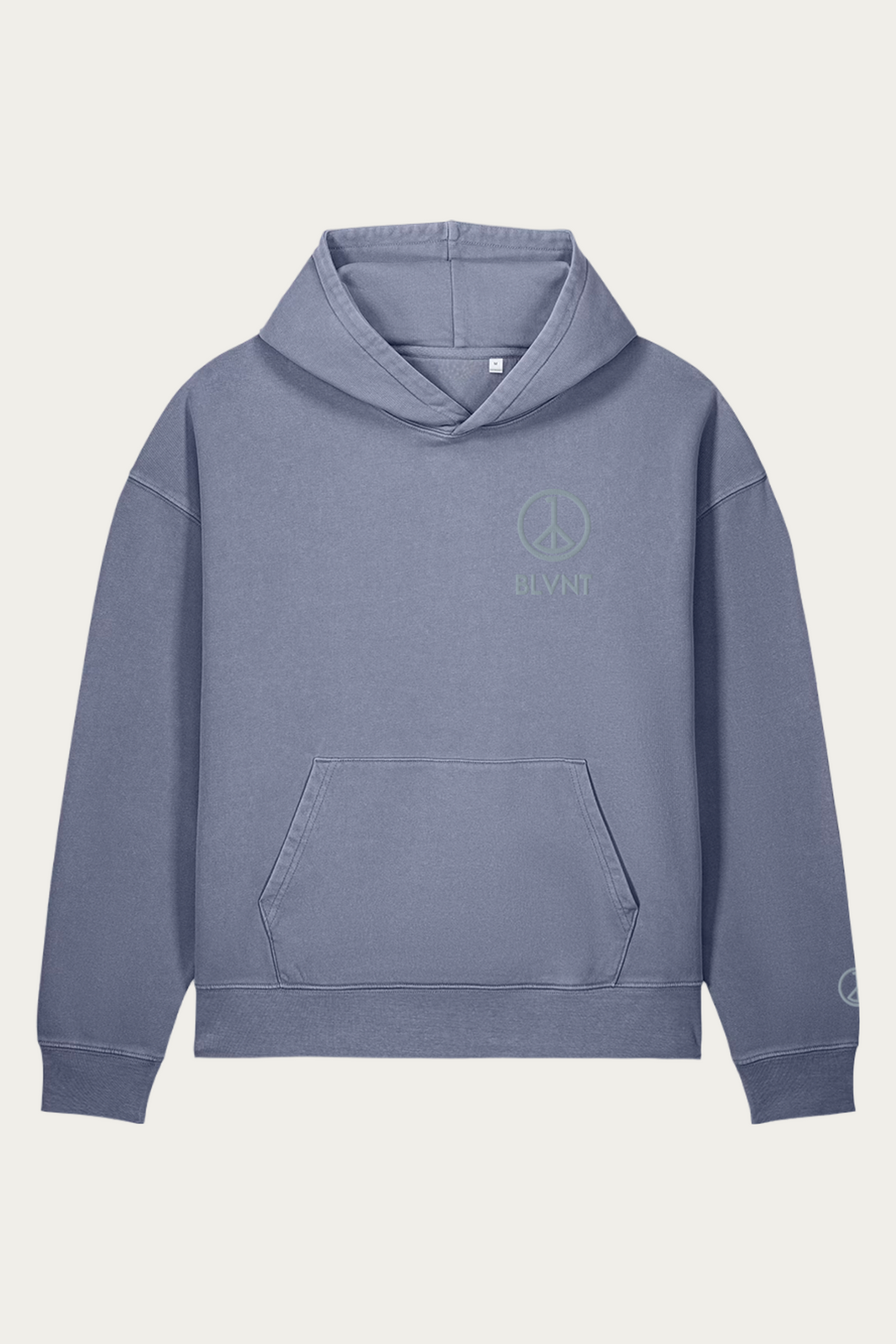 BLVNT Garment-Dyed Hoodie, Blue Grey, front