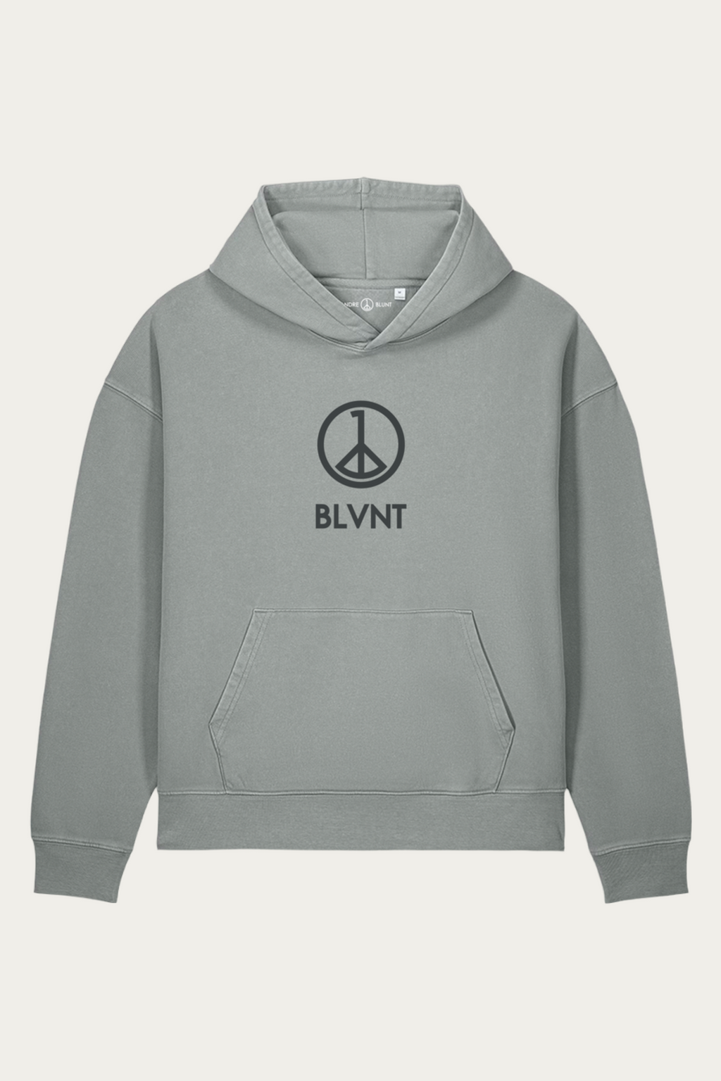 BLVNT Garment-Dyed Hoodie, Misty Grey, front