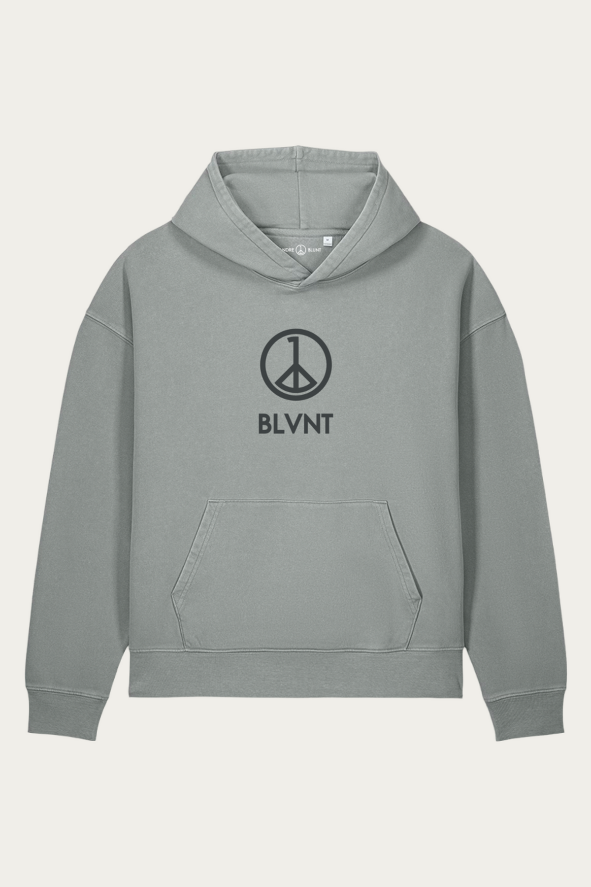 BLVNT Garment-Dyed Hoodie, Misty Grey, front