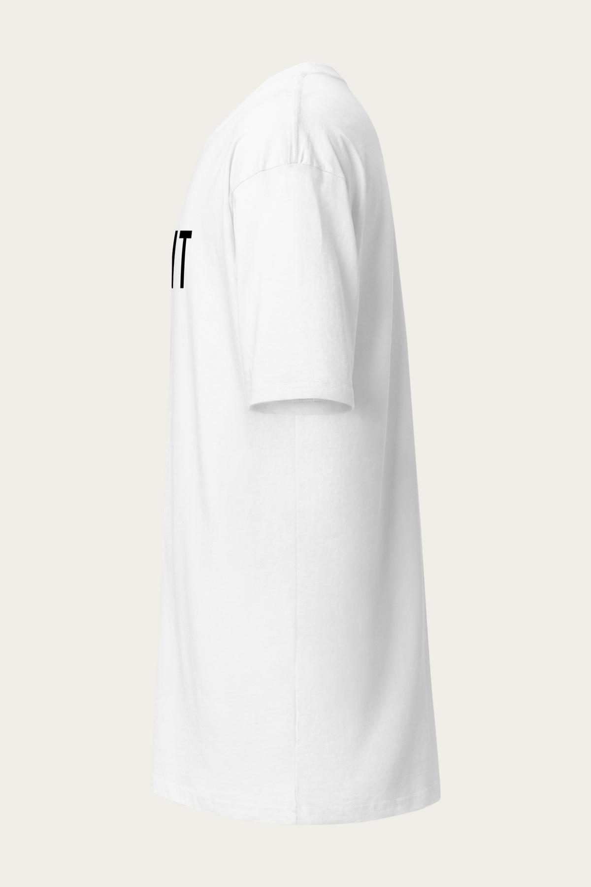 BLVNT Graphic Tee, White by Andre Blunt, from the left, on a Cloud White ground