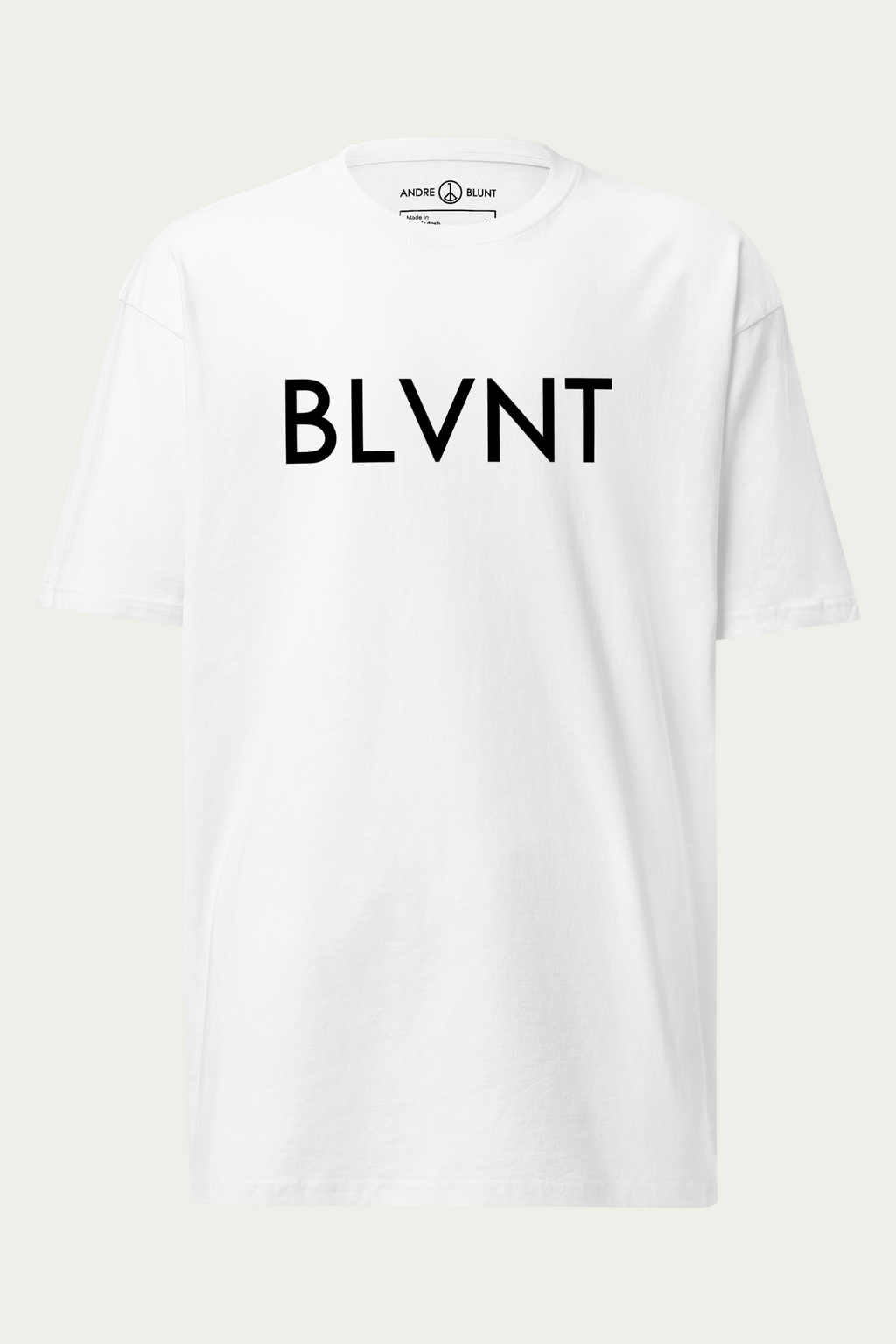 BLVNT Graphic Tee, White, front