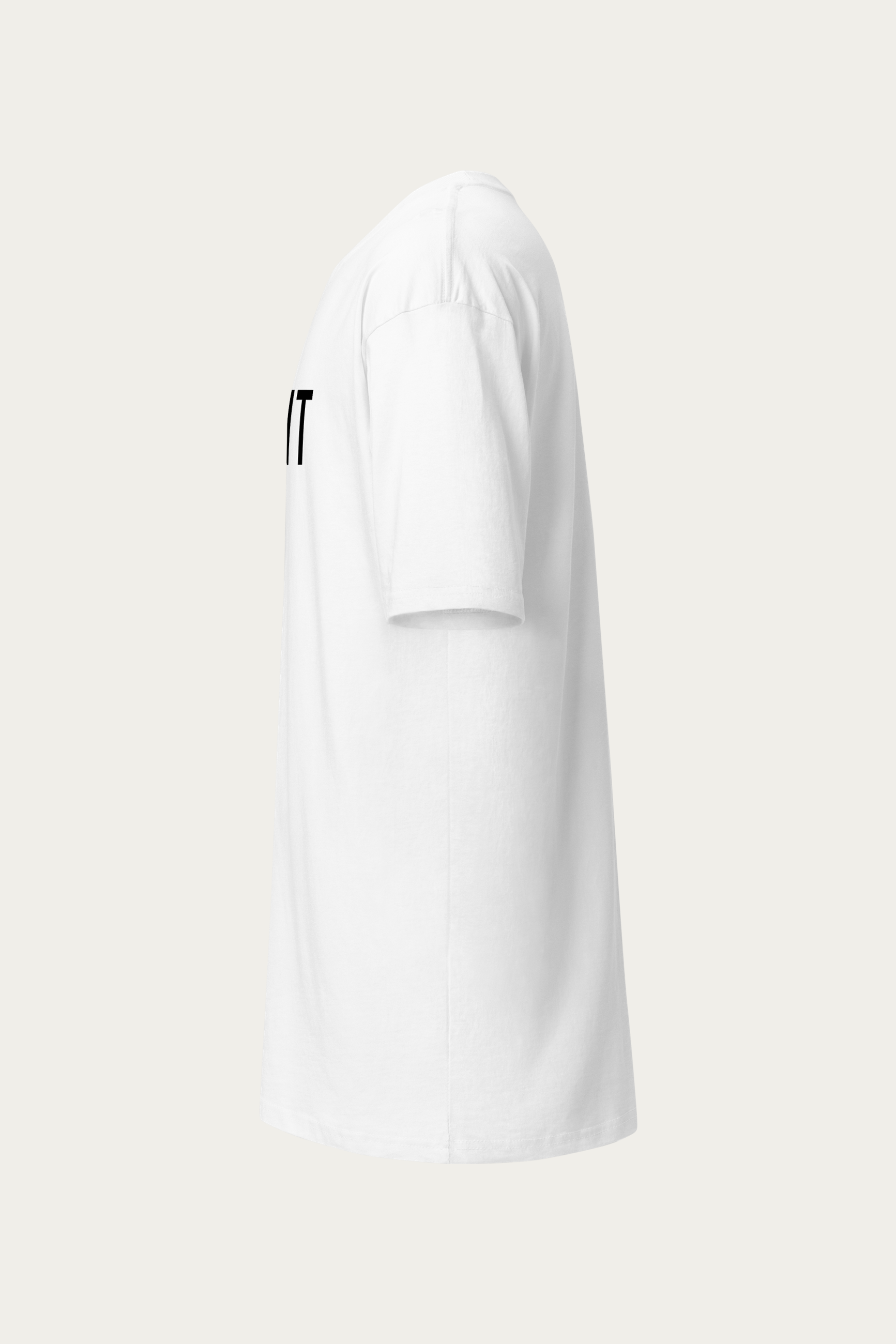 BLVNT Graphic Tee, White by Andre Blunt, from the left, on a Cloud White ground
