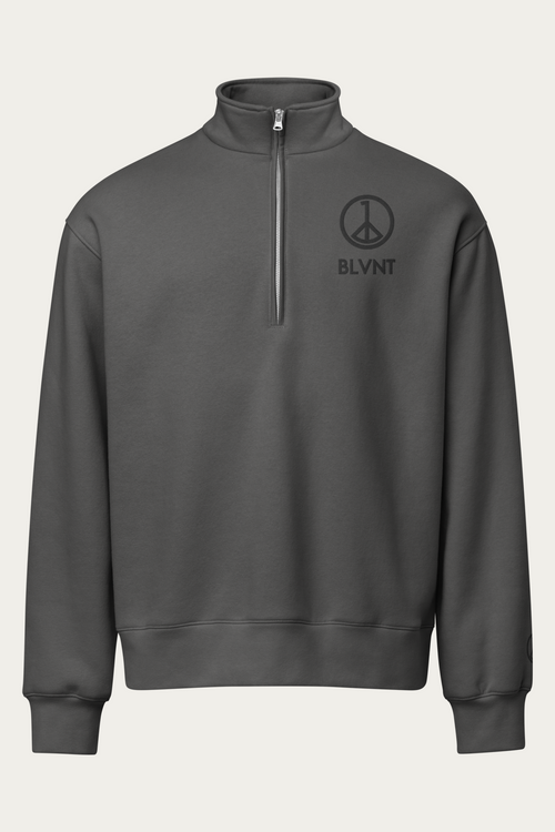 BLVNT Half-Zip Pullover, Asphalt, front
