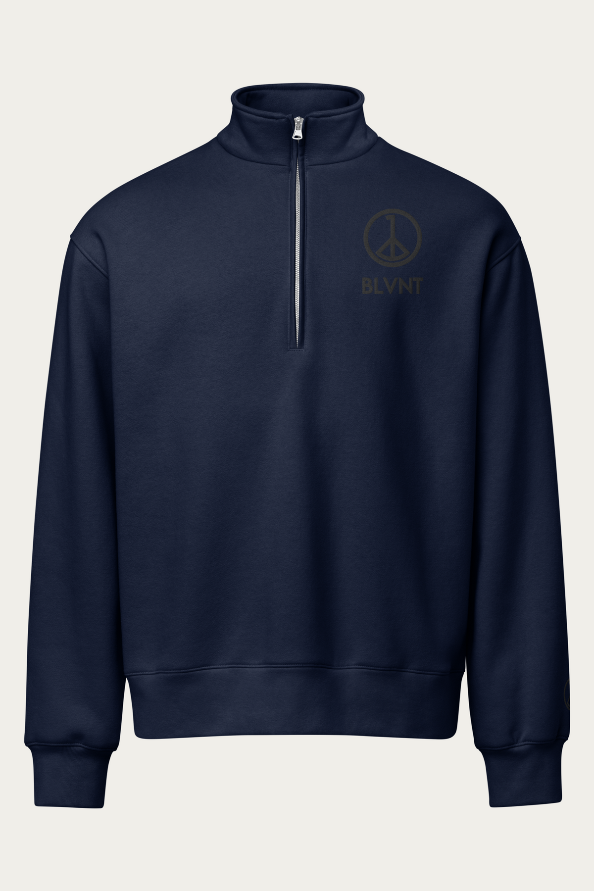 BLVNT Half-Zip Pullover, Navy, front