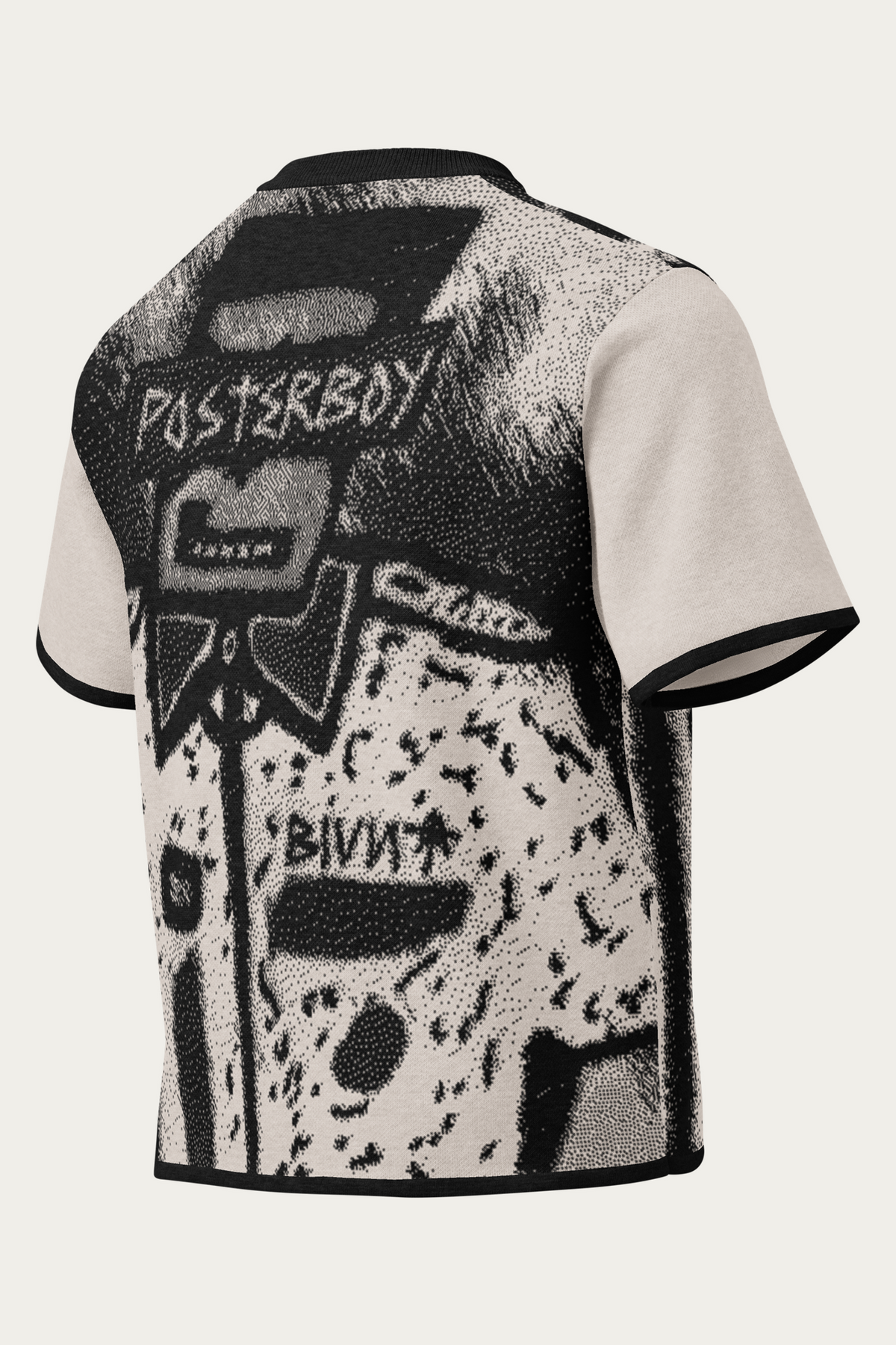 BLVNT Knitted Tee, Black Sand, back