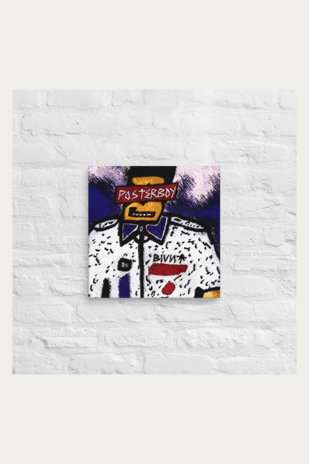 BLVNT Posterboy Canvas, shown on a bone ground
