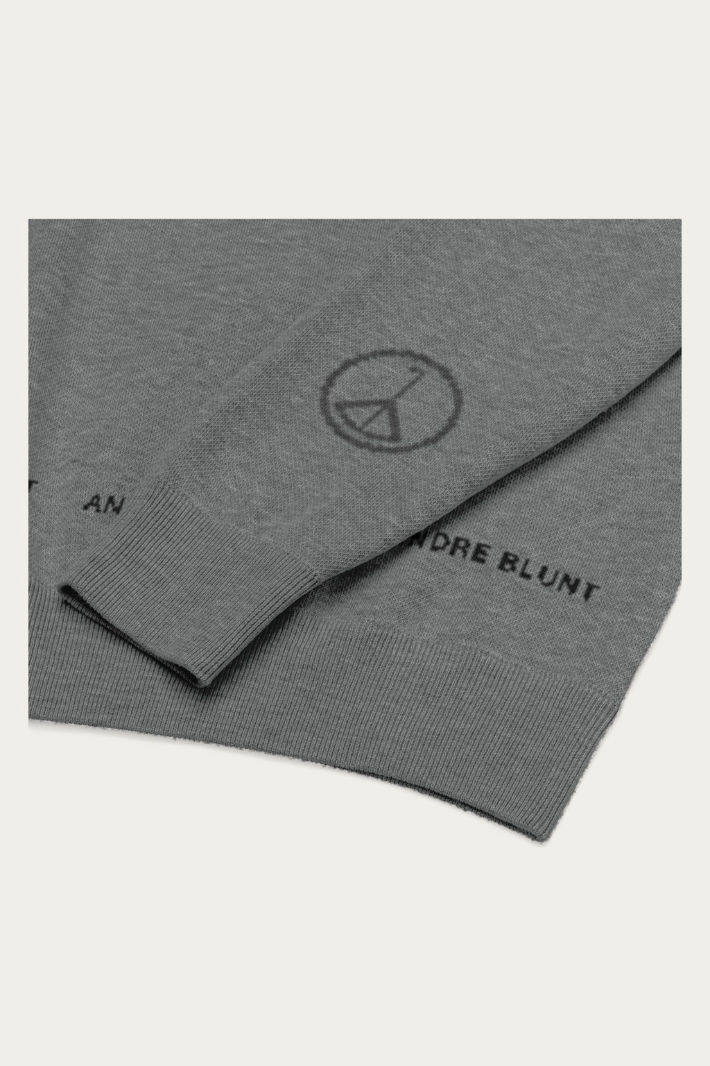 BLVNT Relaxed Knitted Sweater, Grey, detail