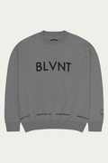 BLVNT Relaxed Knitted Sweater, Grey, front