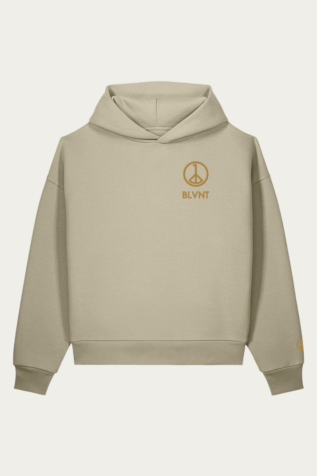 BLVNT Sculpted Hoodie, Stone, front