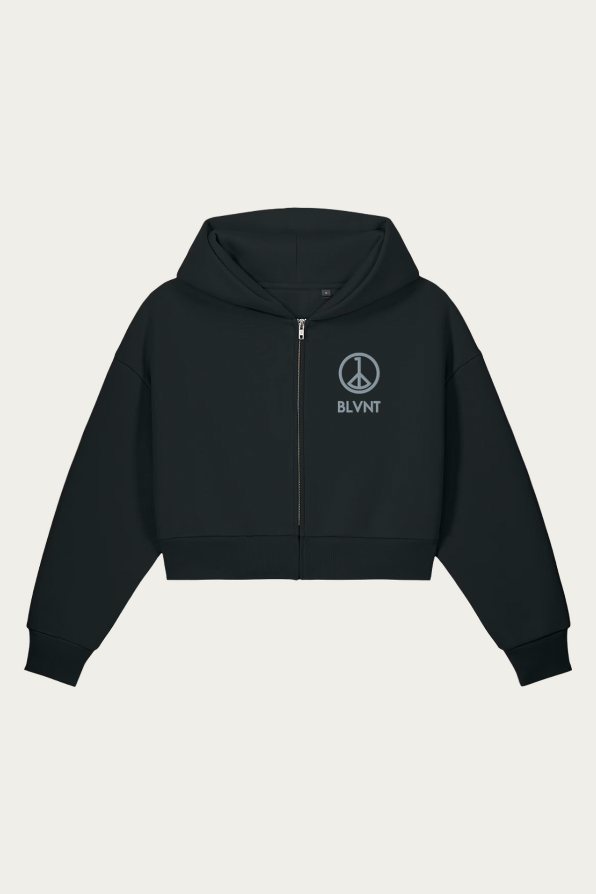 BLVNT Sculpted Zip-Up Hoodie, Black, front