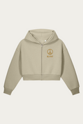 BLVNT Sculpted Zip-Up Hoodie, Stone, front