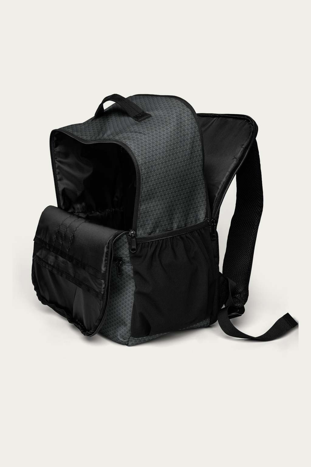 BLVNT Utility Backpack, Black, main compartment open