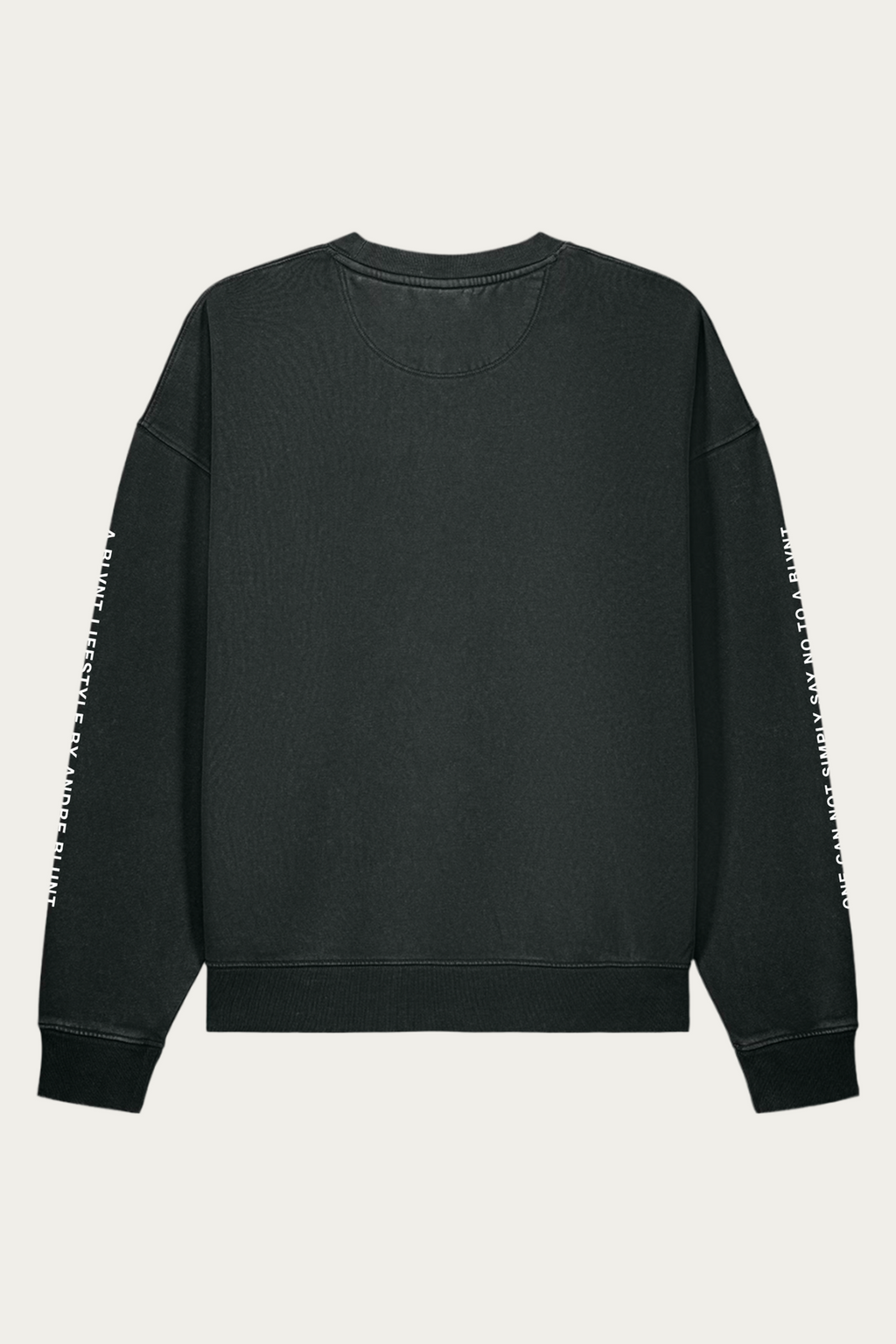 BLVNT Vintage Crewneck, Black Rock, back