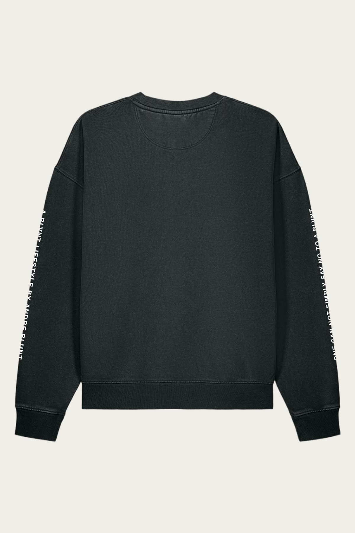 BLVNT Vintage Crewneck, Black Rock, back