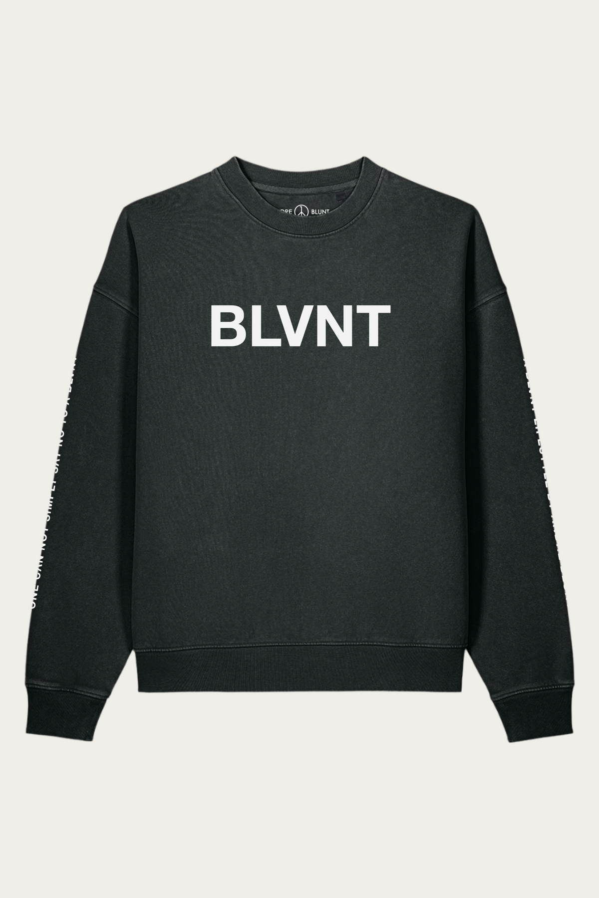 BLVNT Vintage Crewneck, Black Rock, front