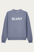 BLVNT Vintage Crewneck, Blue Grey, front