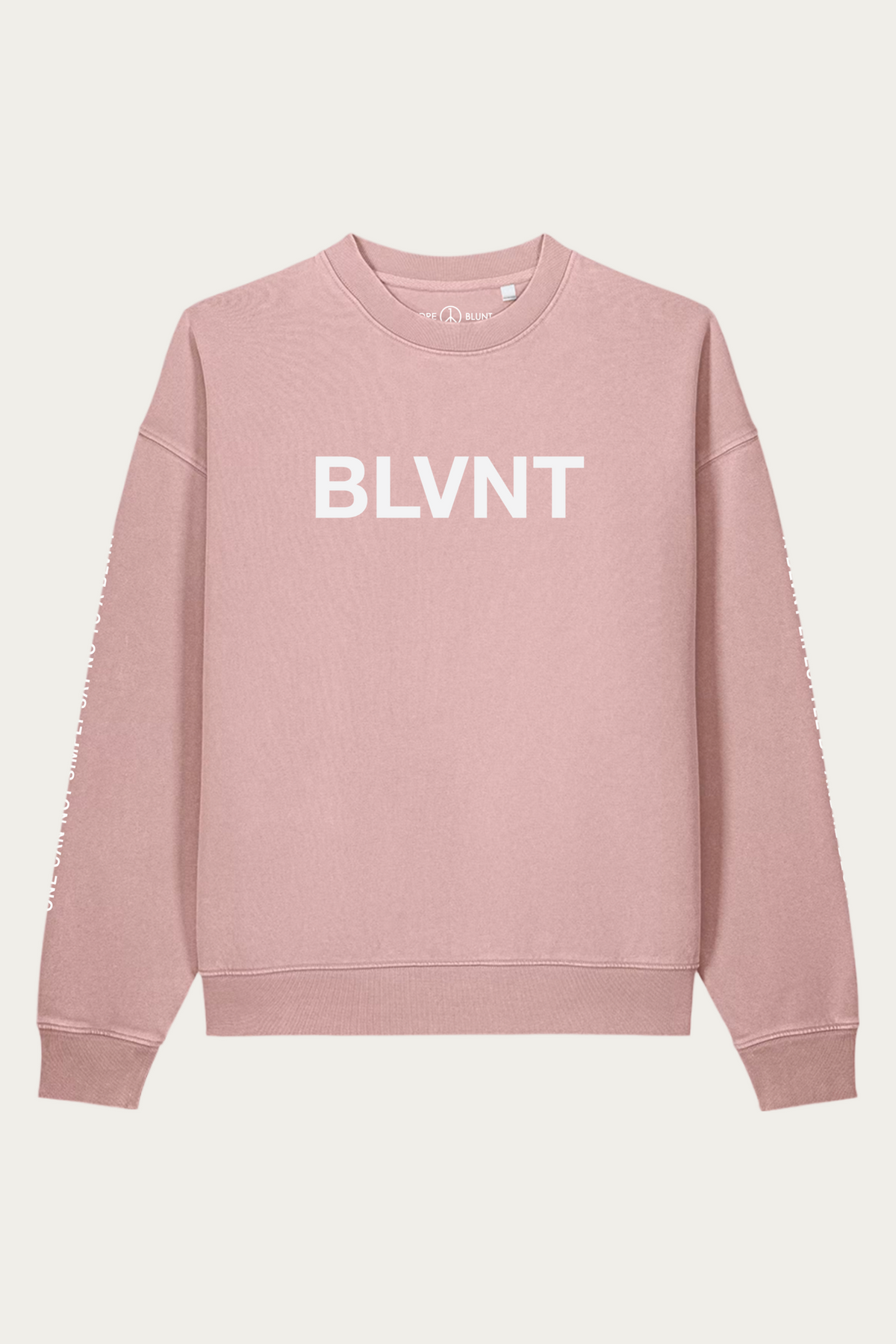 BLVNT Vintage Crewneck, Blush, front