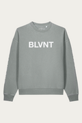 BLVNT Vintage Crewneck, Misty Grey, front