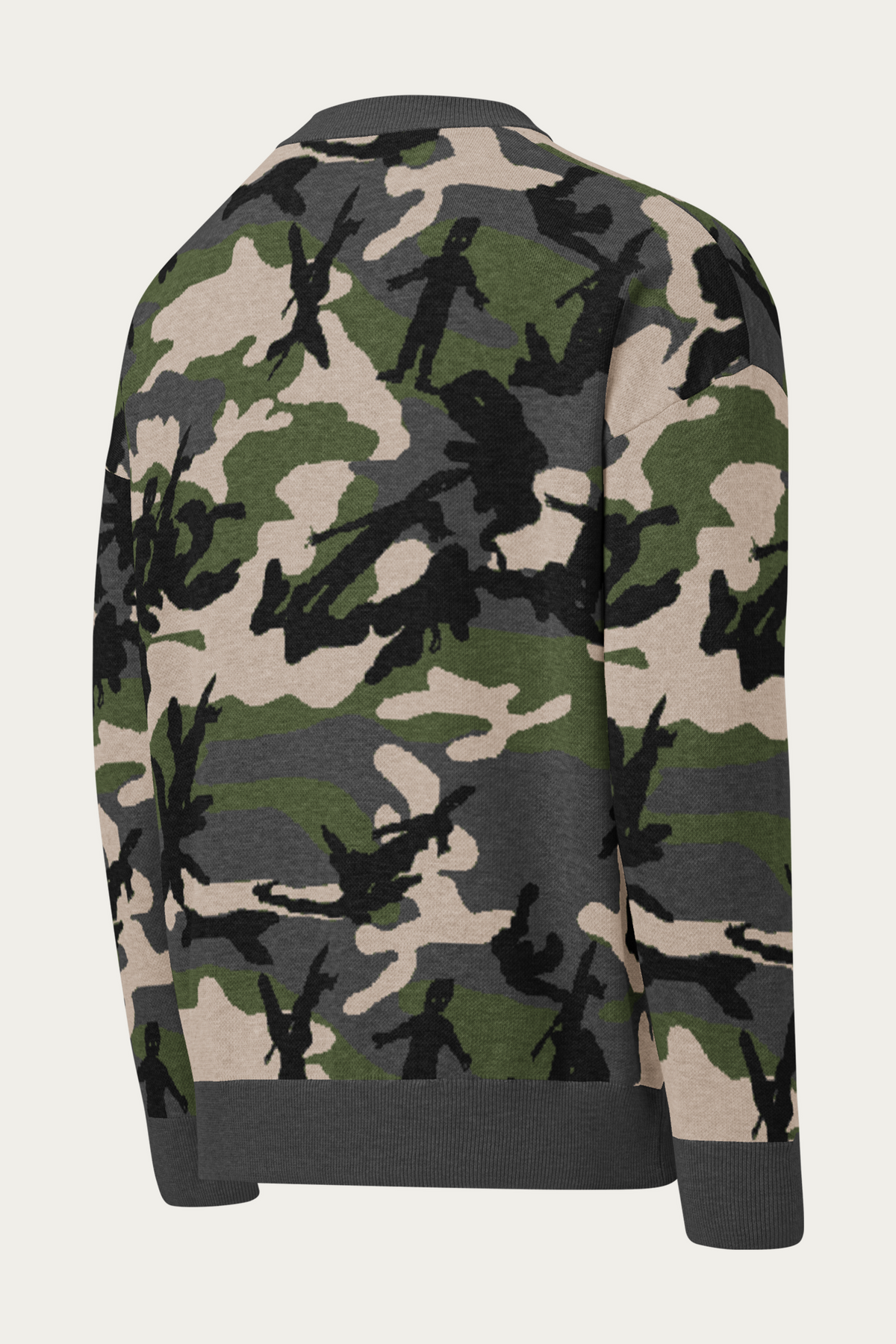BLVNTxLIFE Relaxed Knitted Sweater, Camo, back