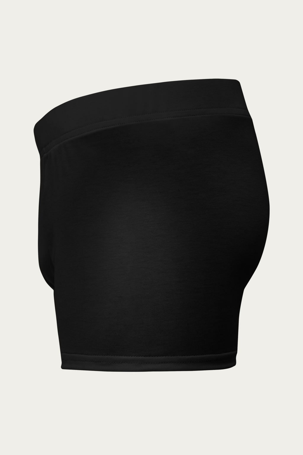 Boxer Briefs, Black by Andre Blunt, from the left, on a Cloud White ground
