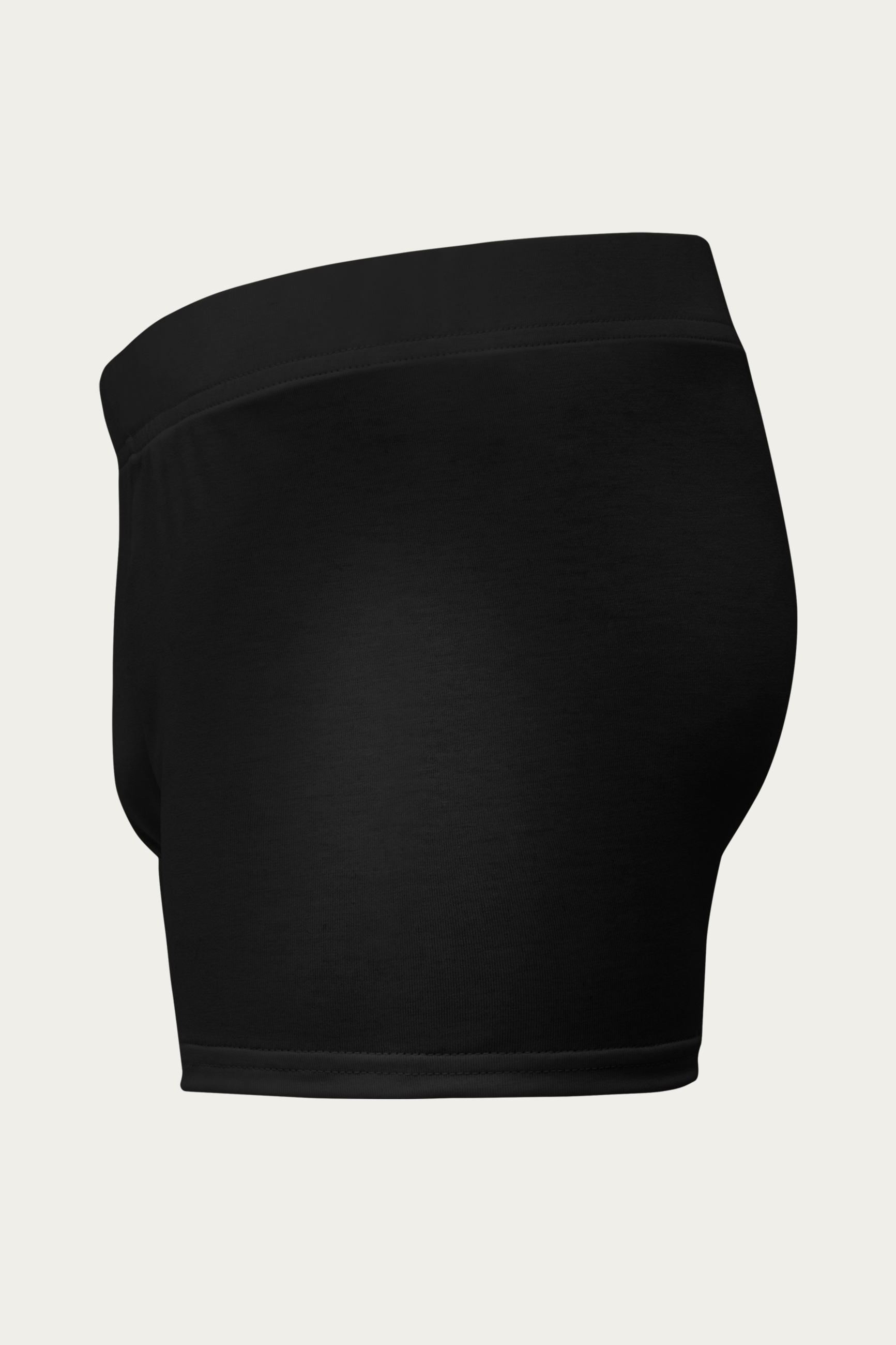 Boxer Briefs, Black by Andre Blunt, from the left, on a Cloud White ground