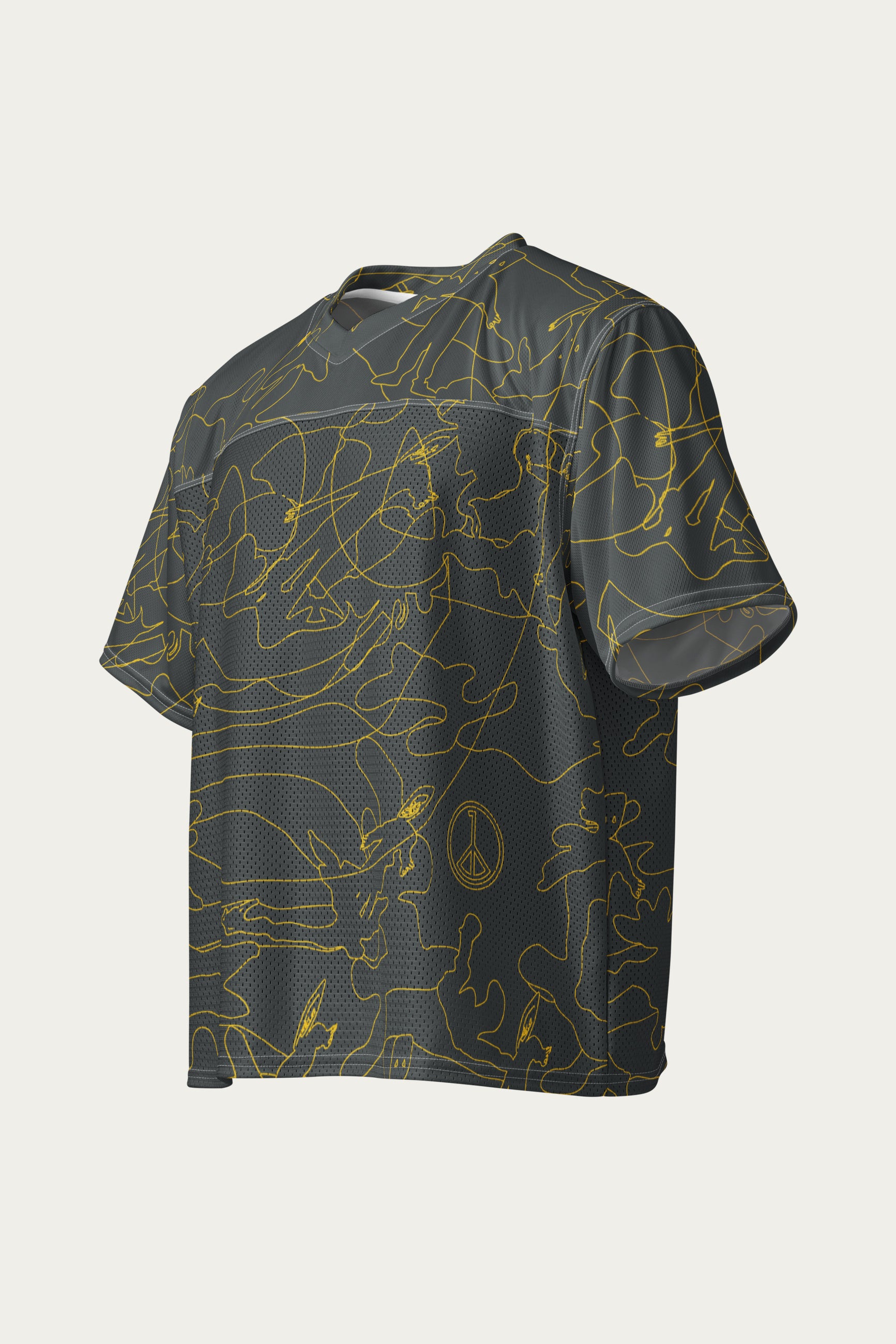 Andre Blunt boxy football jersey, side