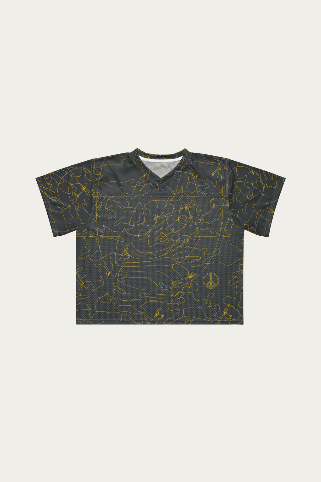 Andre Blunt boxy football jersey, all-over print, front