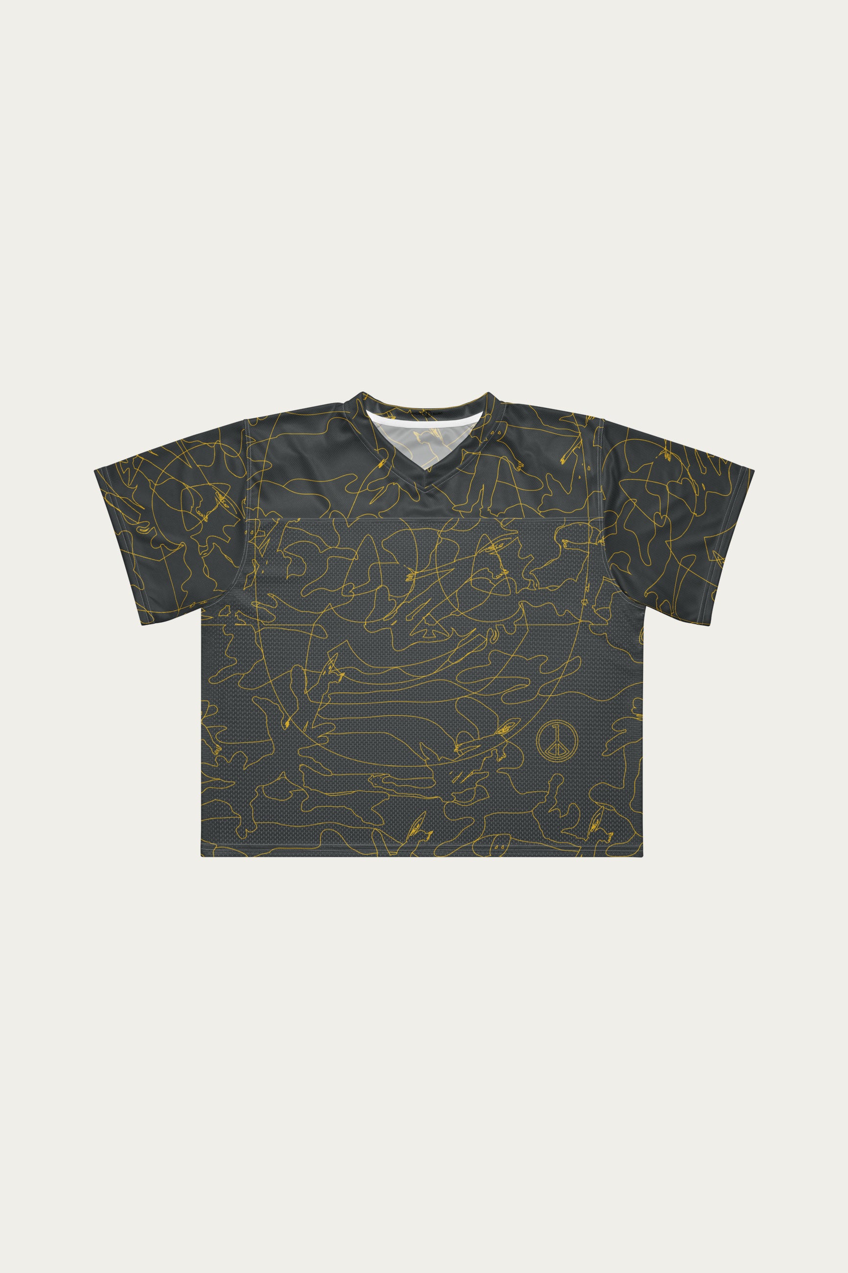 Andre Blunt boxy football jersey, all-over print, front