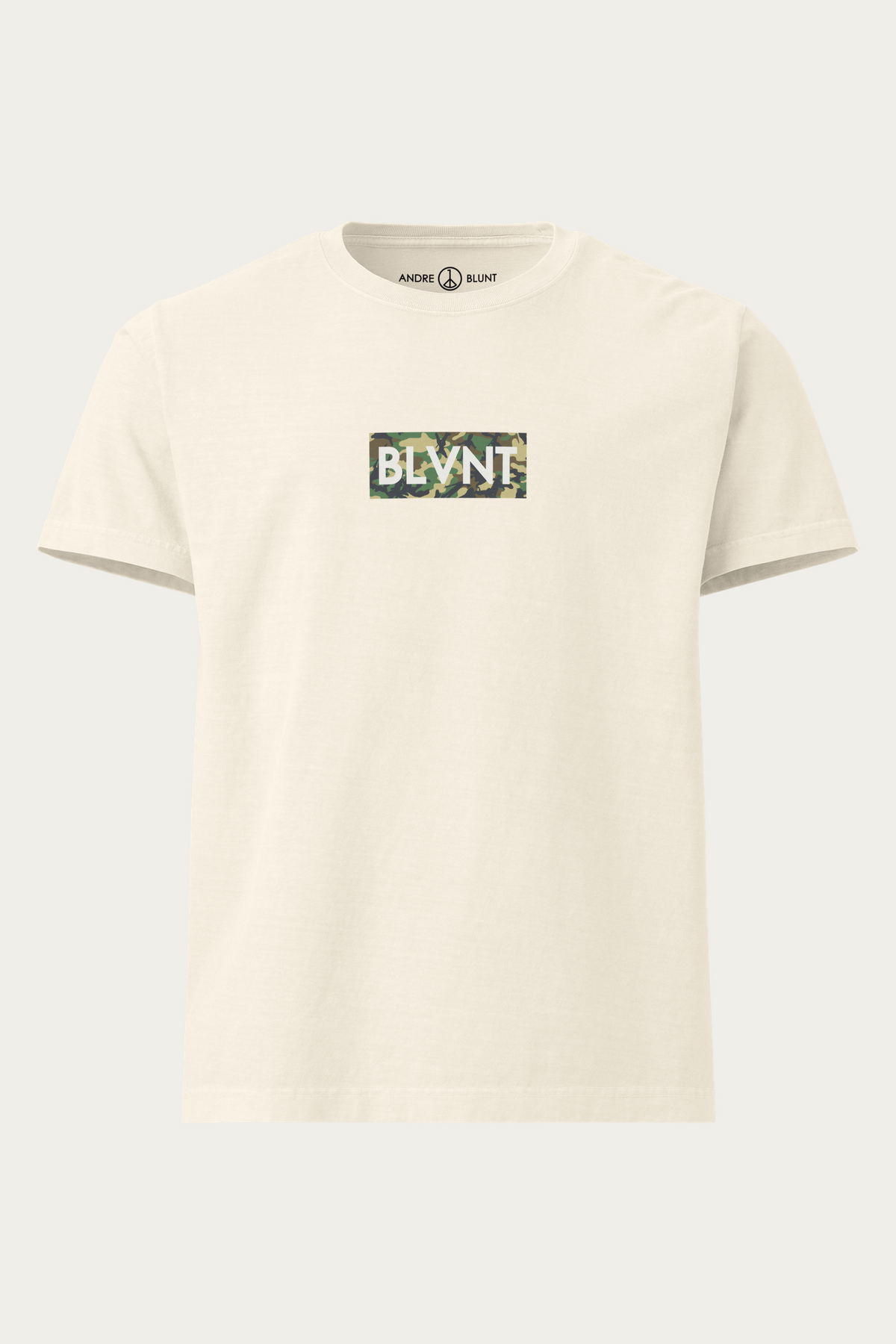 Camo Oversized Tee, Vintage White, front