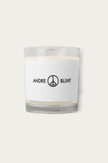 Andre Blunt soy wax candle in a clear glass jar