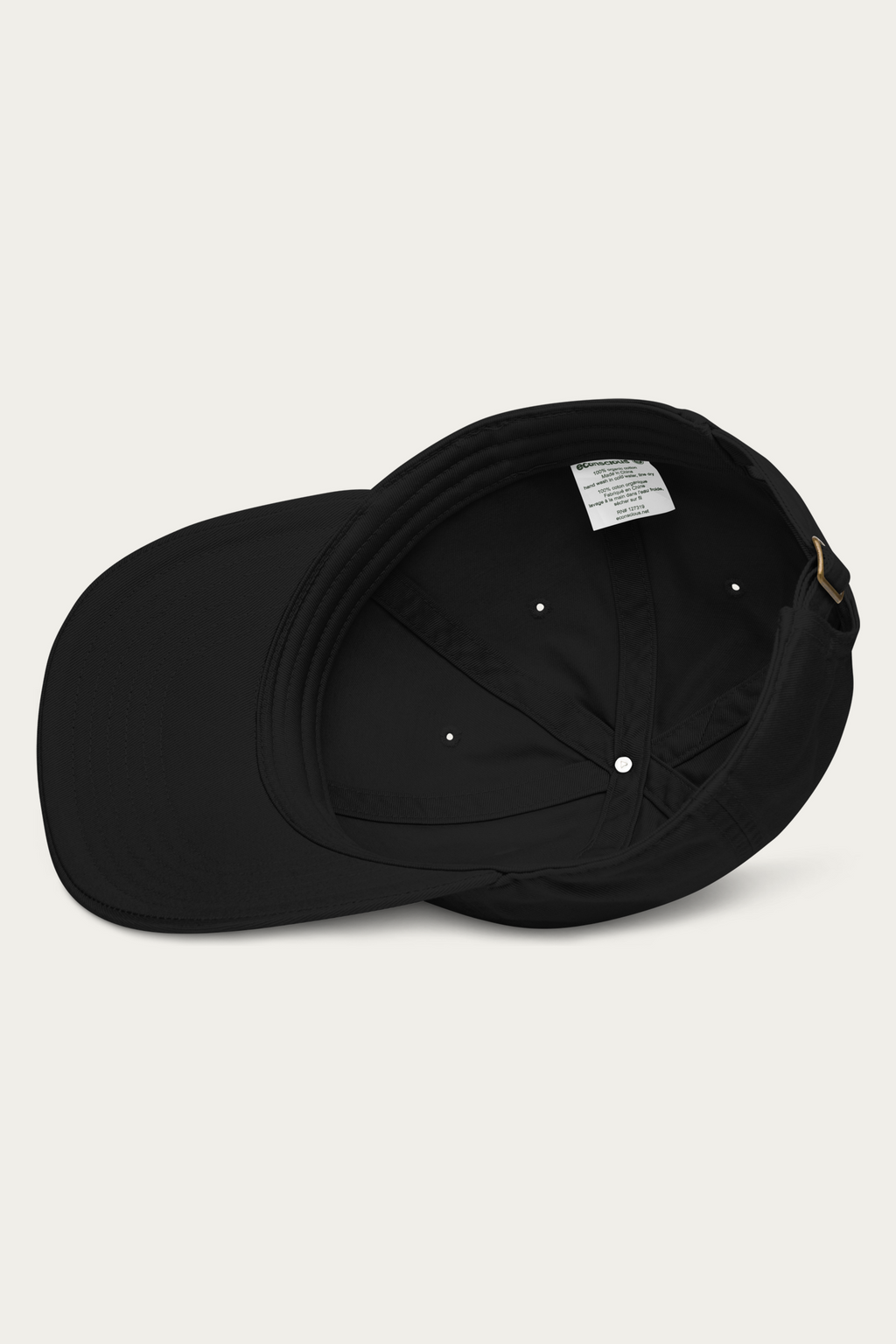 Cap, Black by Andre Blunt, detail, on a Cloud White ground