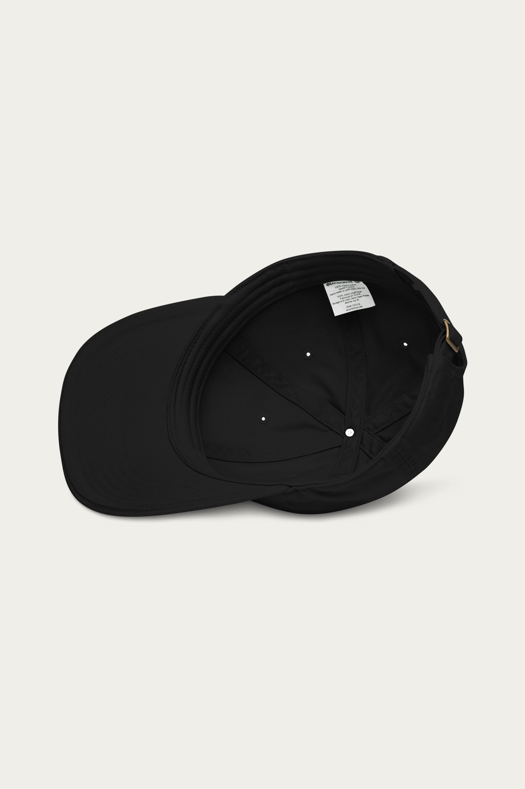 Cap, Black by Andre Blunt, detail, on a Cloud White ground