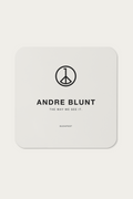 Cork Coaster, Bone by Andre Blunt, shown on a Cloud White ground