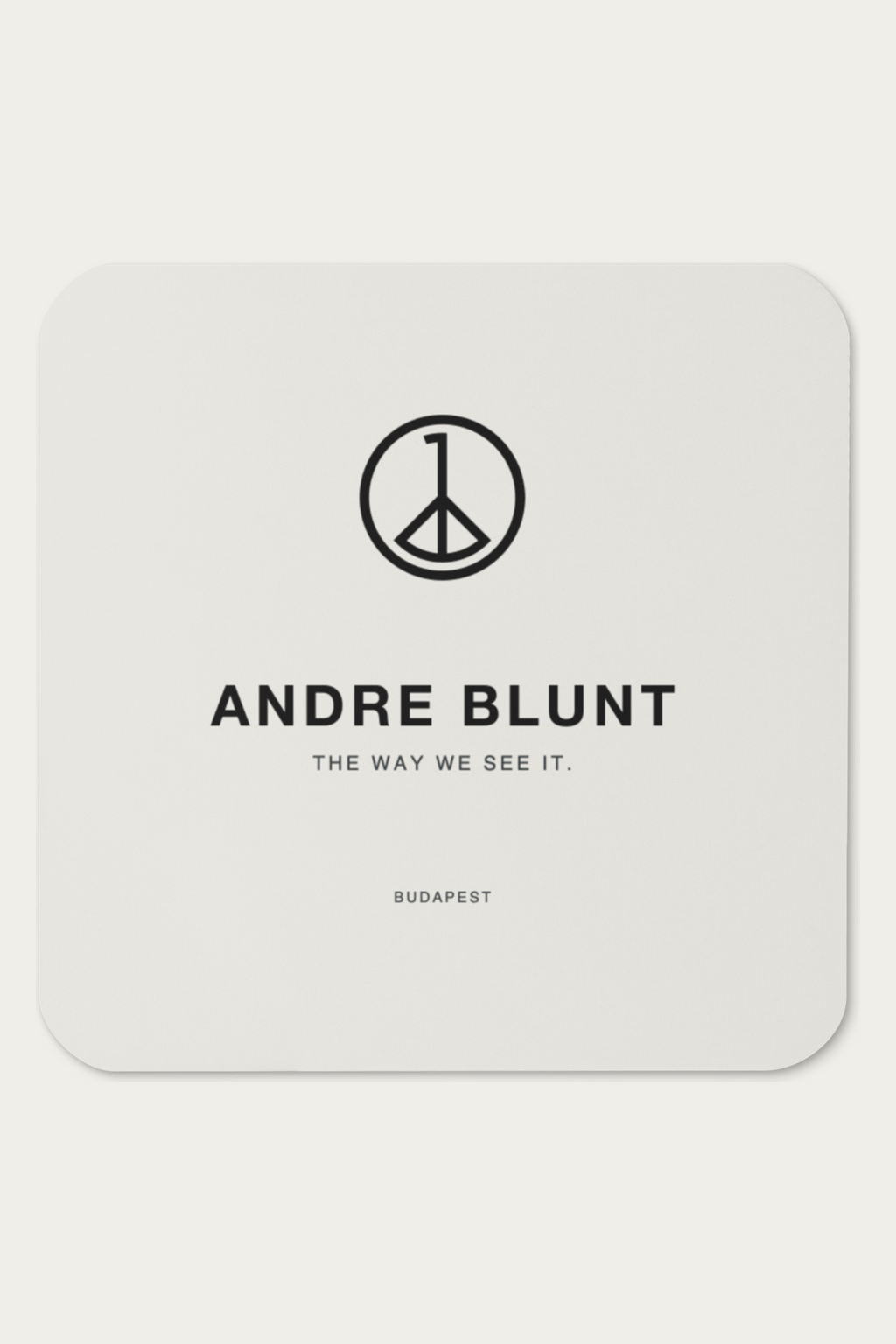 Cork Coaster, Natural by Andre Blunt, shown on a Cloud White ground