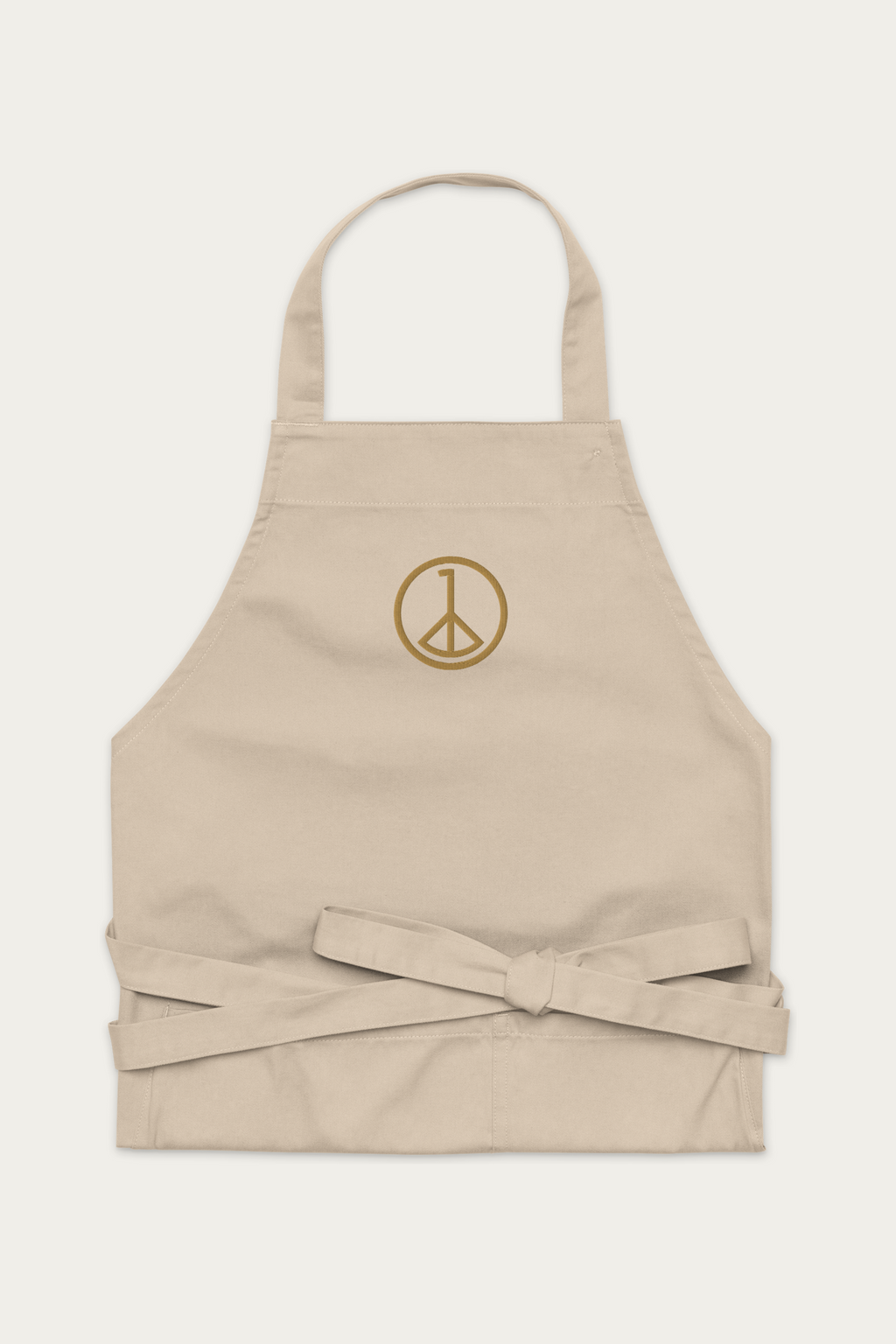 Cotton Apron, Rope by Andre Blunt, folded, on a Cloud White ground
