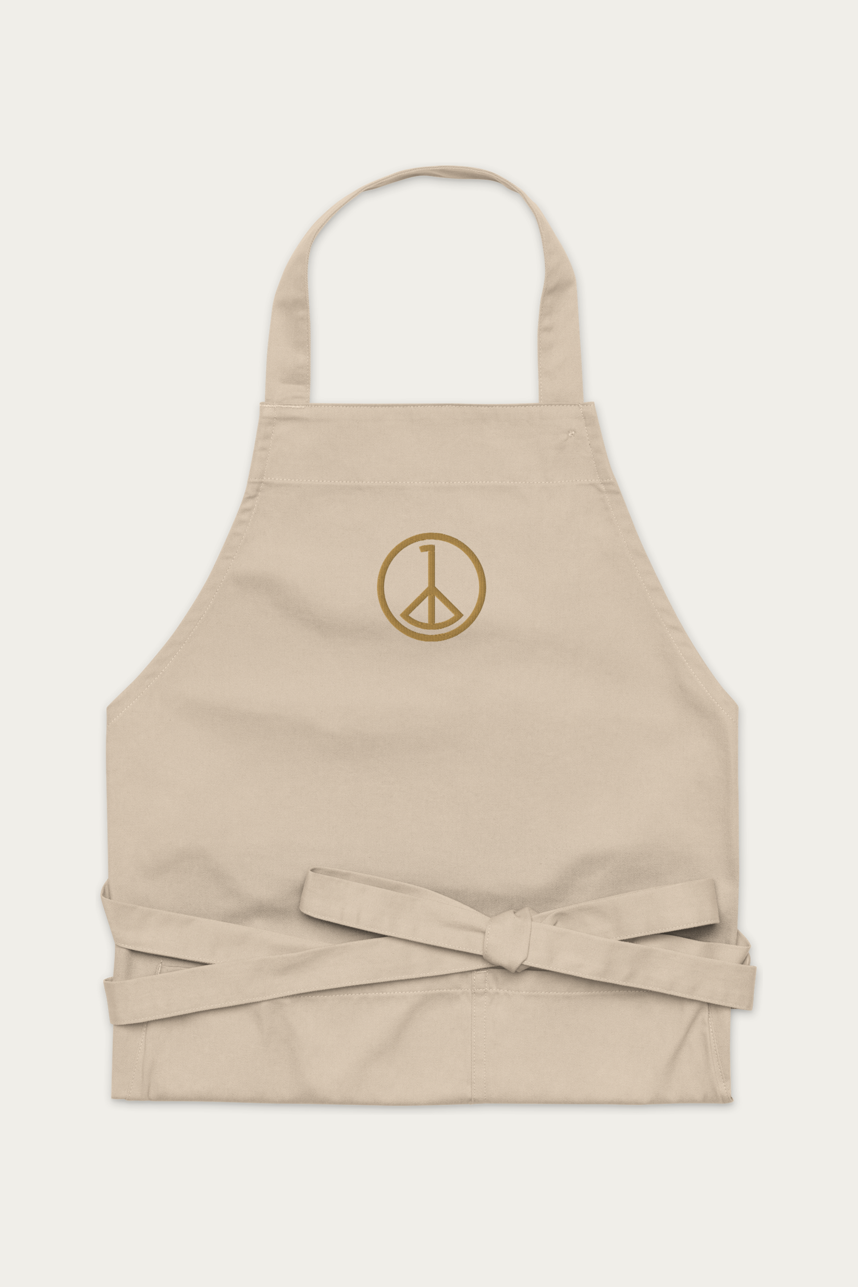 Cotton Apron, Rope by Andre Blunt, folded, on a Cloud White ground