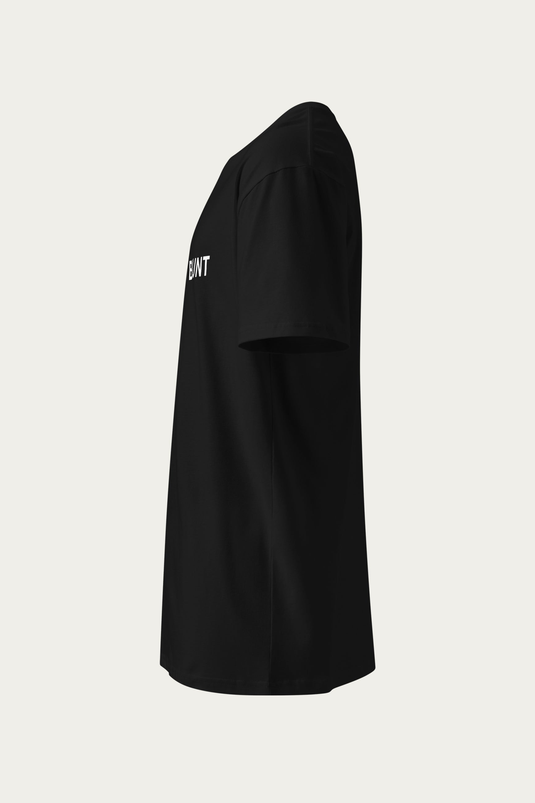 Andre Blunt crew-neck tee in black, side