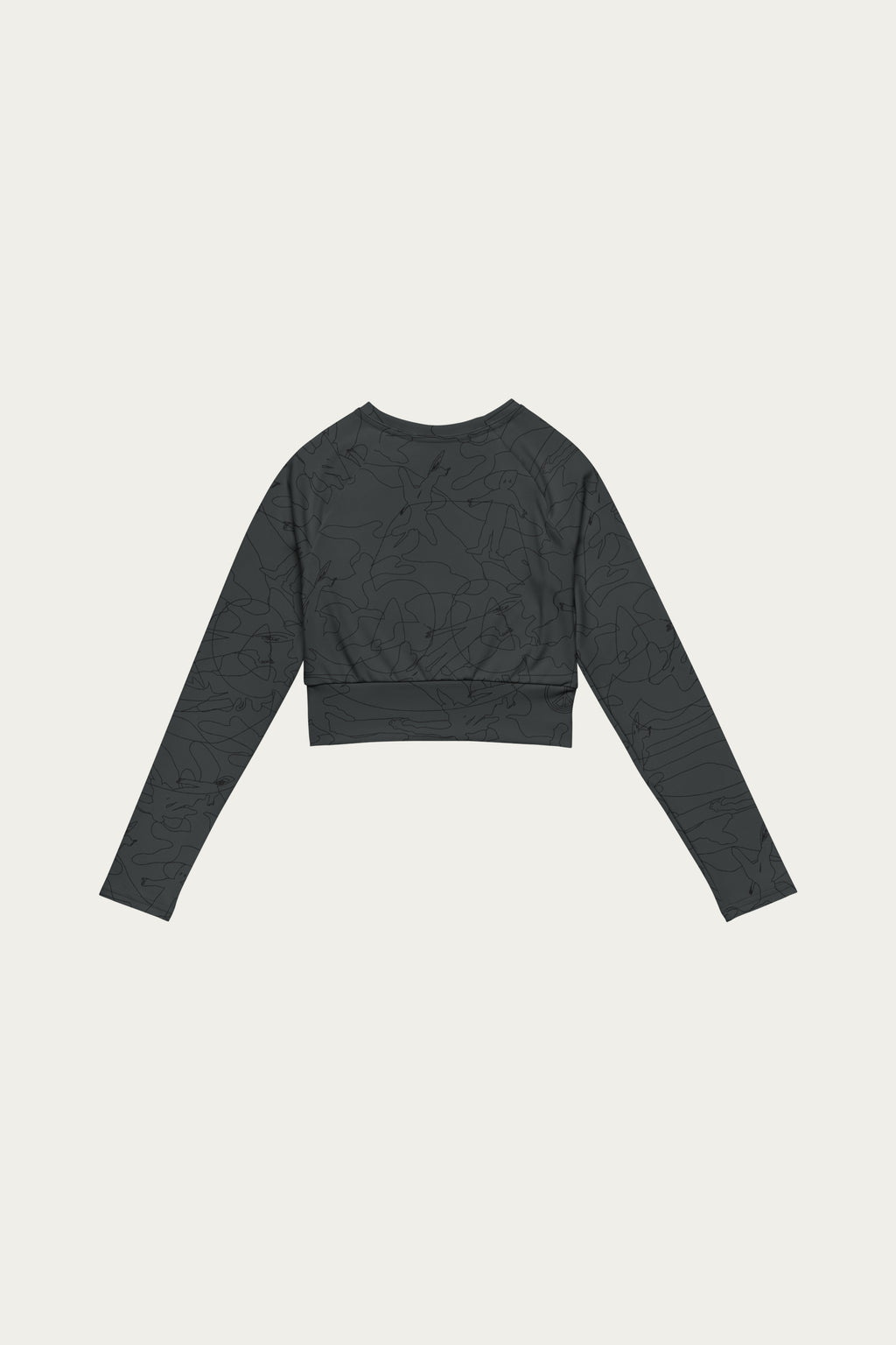 Andre Blunt line art cropped long-sleeve, back