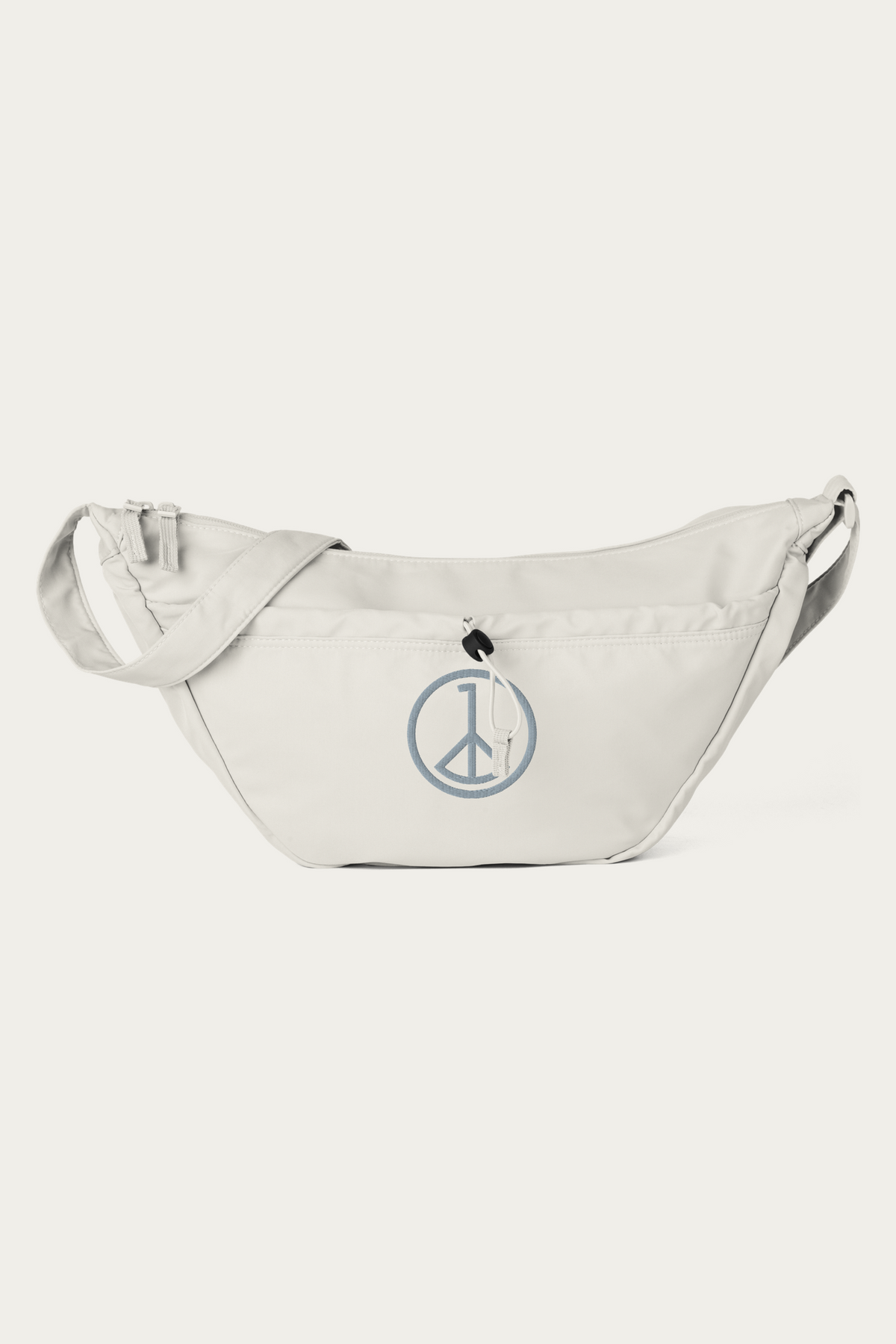 Crossbody Bag, Natural by Andre Blunt, shown on a Cloud White ground