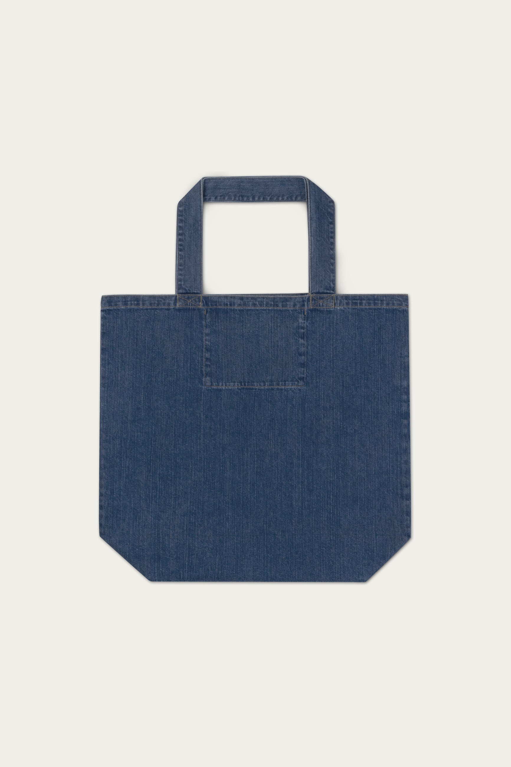 Andre Blunt denim tote bag, back