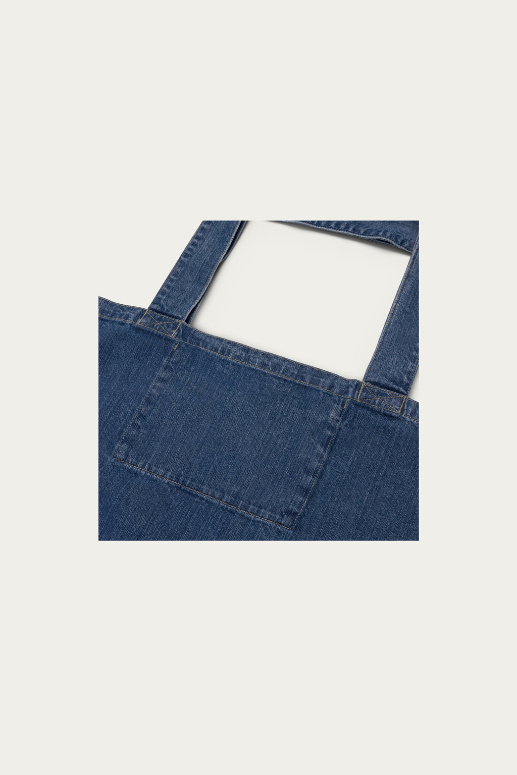 Andre Blunt denim tote bag, detail